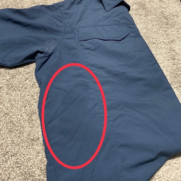 Men’s Columbia Omni-Shade Blue SS Button-Down Shirt, XL - Picture 13 of 13